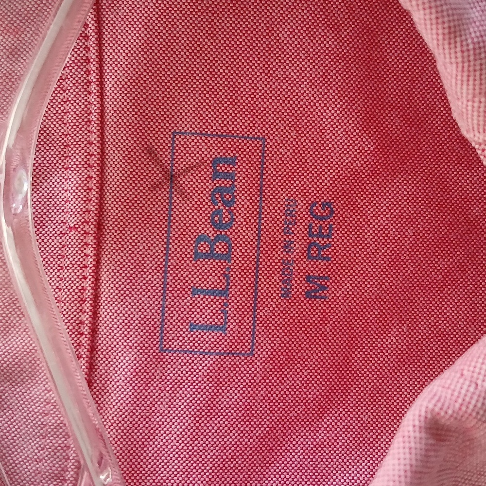 LL Bean Pink Oxford Button Down - Picture 2 of 7
